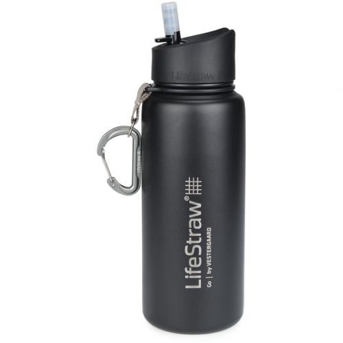 LifeStraw Go Stainless Steel Water Bottle with Filter-24oz-Black