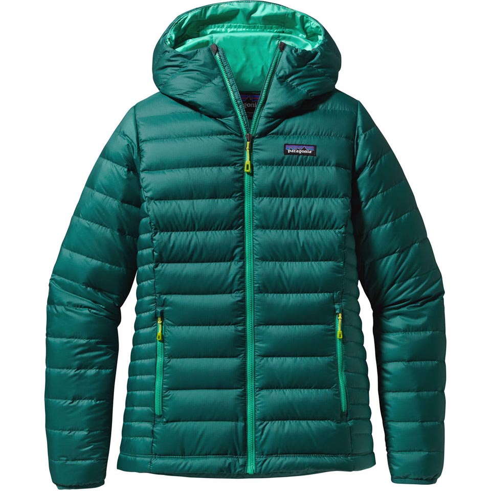 Patagonia women's down outlet sweater hoody arbor green