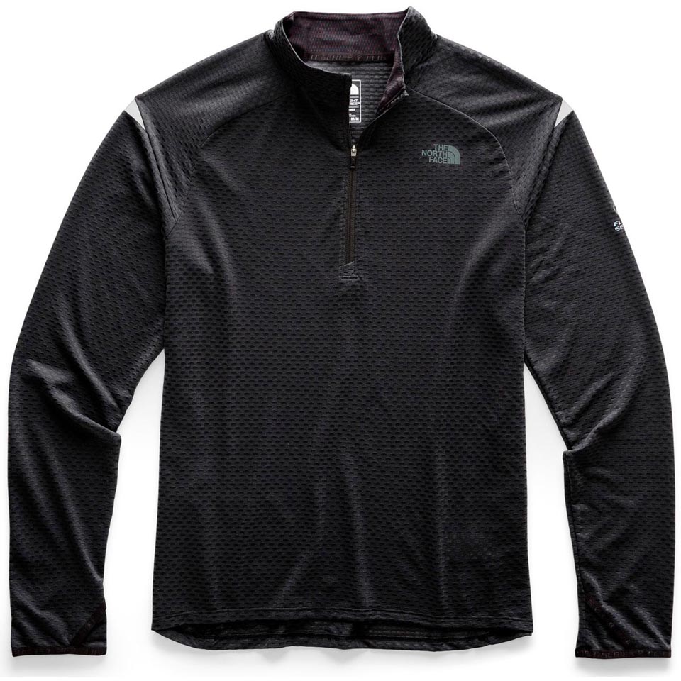 The North Face Black Flashdry Reflective Running 1/4 Zip Long